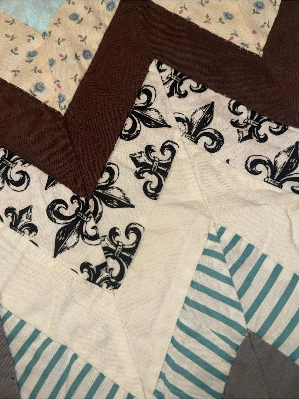 Chevron Stripe Patchwork Quilt in Multi Colors - Cozy Bed Quilt